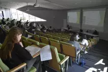 Aula podczas finału Konkursu Wiedzy Biotechnologicznej