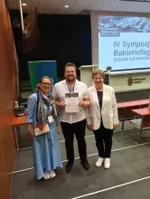  Marcin Borowicz na IV Sympozjum Bakteriofagowym z nagrodą