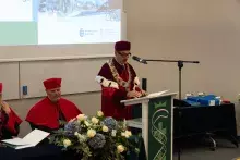 Zdjęcie przedstawiające inaugurację roku akademickiego na MWB