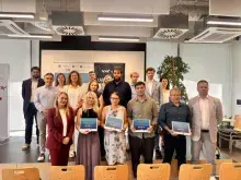 Osoby reprezentujące projekty, które otrzymały finansowanie, a wśród nich dr Agata Motyka-Pomagruk