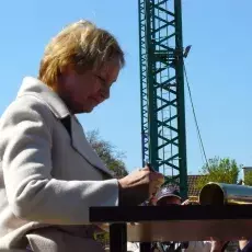 Wmurowanie kamienia węgielnego pod nowy budynek Instytutu Biotechnologii (kwiecień 2014)