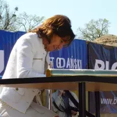 Wmurowanie kamienia węgielnego pod nowy budynek Instytutu Biotechnologii (kwiecień 2014)